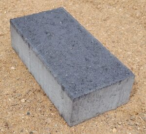 Тротуарная плитка Кирпичик 6 см графит